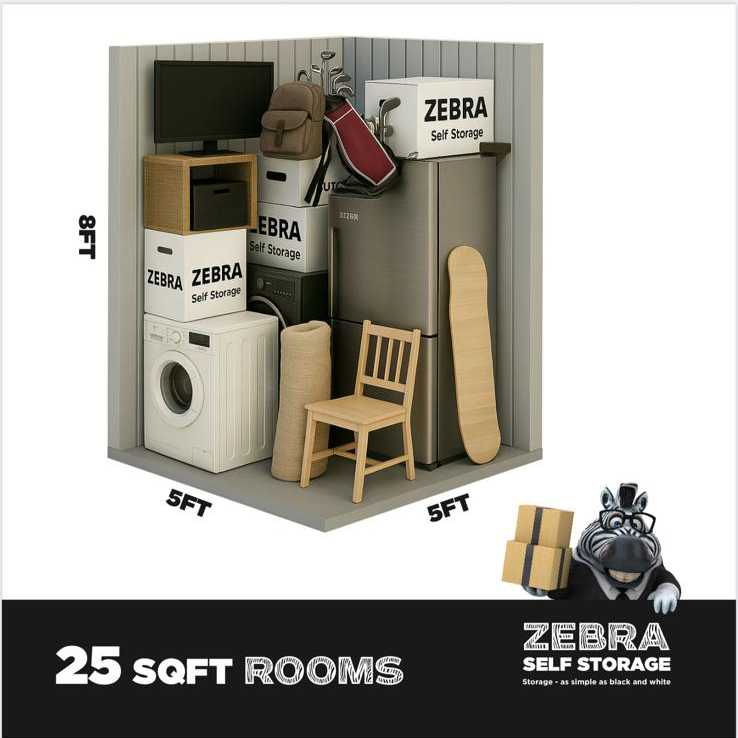 Zebra Self Storage - 25SQFT Rooms