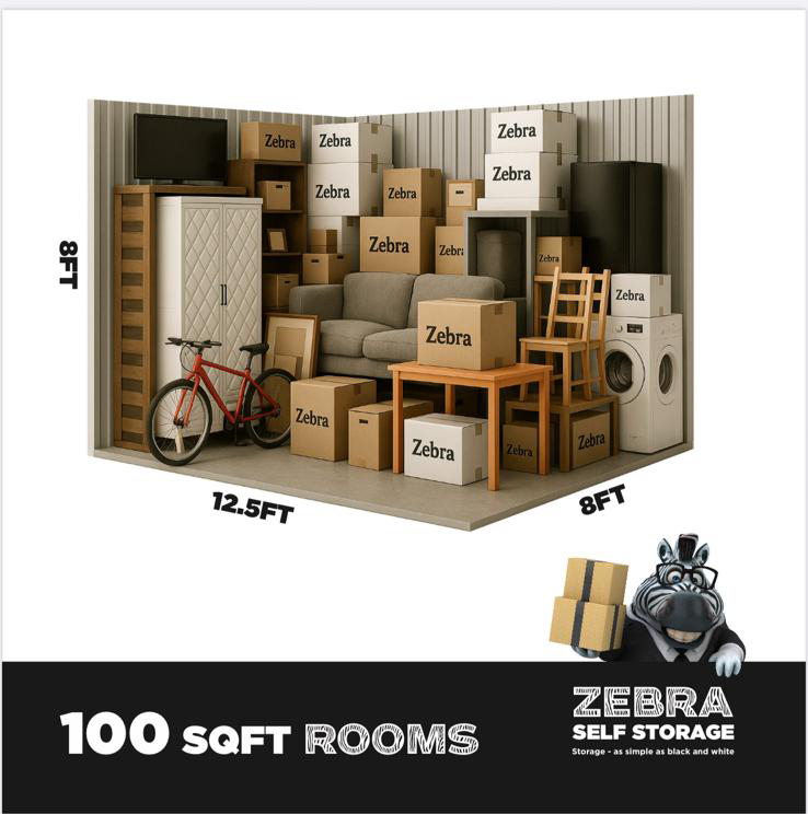 Zebra Self Storage - 100SQFT Rooms