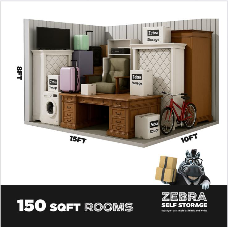 Zebra Self Storage - 150SQFT Rooms