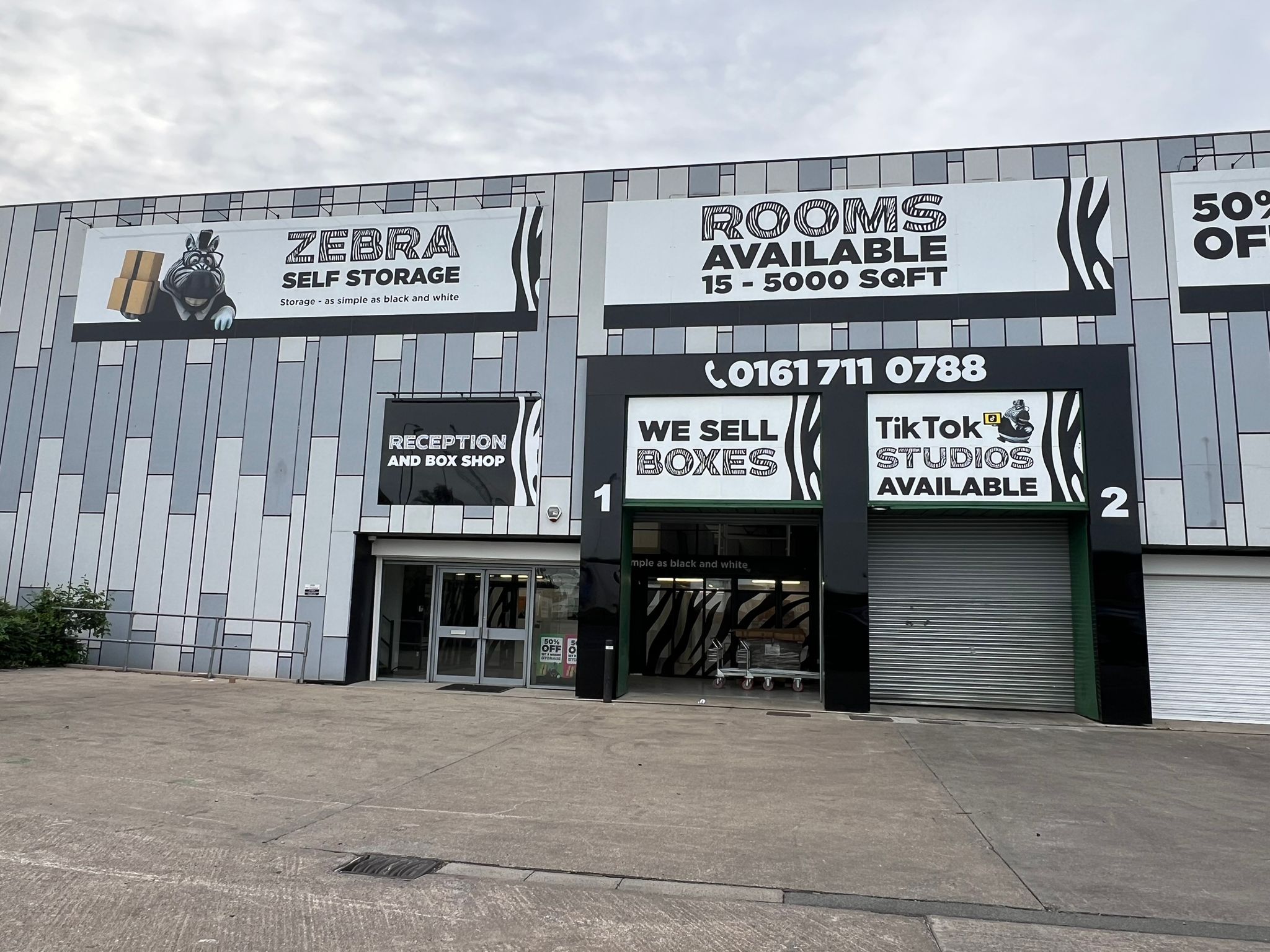 Secure self storage facility in Oldham Manchester with modern units and easy access